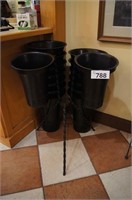 Metal Nursery Pot Stand w/Pots