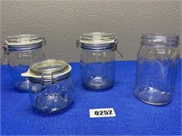 4, Wide Mouth Jars