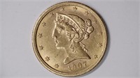 1907 $5 Gold Liberty Head