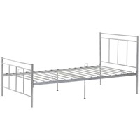 Alcove Kimball kids Ivo metal twin bed, silver,