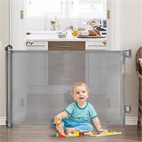 Retractable Baby Gate, 33"x47" Mesh Baby Gate or
