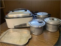 Aluminum roaster pan, pressure cooker