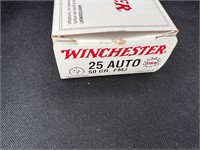 Winchester 25 Auto cartridges
