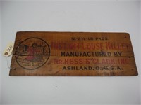 Wooden Advertising Box End - Instant Louce Killer