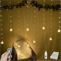 YOLIGHT Wishing Ball Curtain Lights 200 LED Window