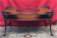 VICTORIAN FIGURAL COFFEE TABLE WITH 2nd TIER