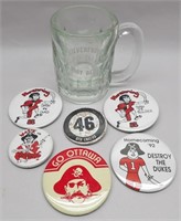 Ottawa Pirates Pinbacks & Silverfross Mug