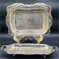 2 Silver Plated Trays