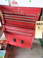 Two piece tool chest