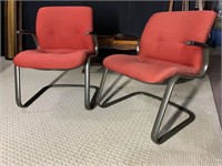 COMMERCIAL RED UPHOLSTERY BACK AND SEAT CHAIRS