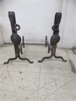 PAIR VINTAGE FIREPLACE ANDIRONS