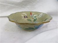 VINTAGE CLOISONNE FLORAL BOWL 2"T X 6"W