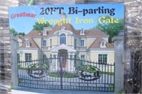 20' Bi-Parting Iron Gate w/ Deer Artwork