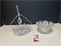 Vtg Jelly Bowl & Lead Crystal Bowl