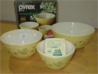 Winter Green Pyrex Bowls