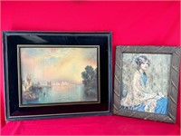 "Grand Canal" by M. Ferris Smith Framed, Antique