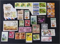 Lot Of Foreign Postage Stamps Singapore