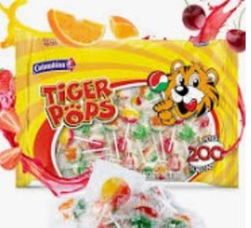 6 Bags Of 200 Count Tiger Pops Suckers