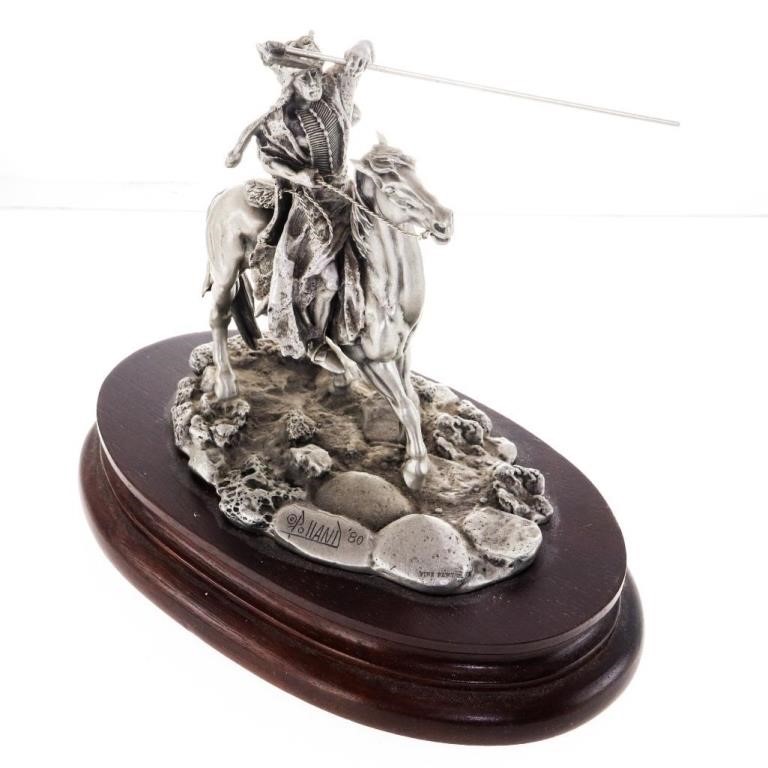 CHILLMARK Fine Pewter Sculpture "DOG SOLDIER" by