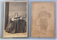 FAT MAN & WOMAN SIDESHOW FREAK CDV IMAGES