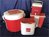COOLERS, LOT OF (4) INCLUDING STYRAFOAM PADDED