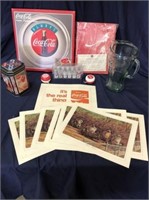 LOT COCA-COLA ITEMS, INCLUDING (8) RON  BURTON