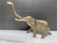 Vintage MCM Brass Elephant Sculpture 3 7/8in Tall