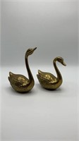 8" Brass Geese Set