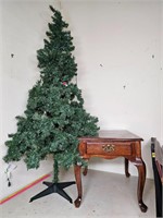 Side table and Christmas tree