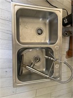 Drop in kitchen sink disposal ready