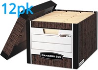 12pk Bankers Box R-KIVE Heavy-Duty Storage