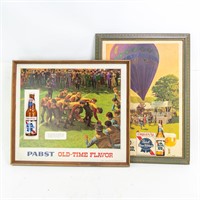(2) Vintage Pabst Advertising Framed Prints