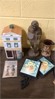 Group lot includes a house cookie jar ,