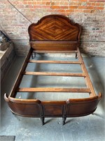 Antique Walnut Full Size Bed Frame SOLID WOOD