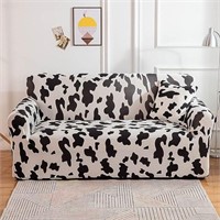 4-SEATER Cow Pattern Print Sofa Slipcover