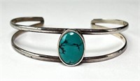 Sterling Turquoise Cuff 13 Grams