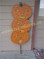 Handmade Pumpkin Yard Art