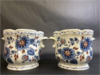 Two Estee Lauder Porcelain Flower Bowls
