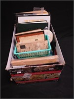 Box of books including History of Ford County,