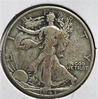 1943-S Walking Half Dollar