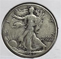 1942 Walking Half Dollar