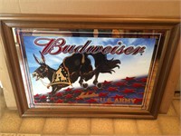 New Budweiser US Army Beer Mirror