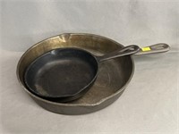(2) Contemporary Cast Metal Frying Pans
