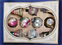 Vintage glass Christmas tree ornaments: Shiny