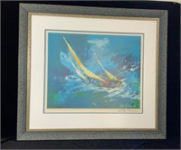 Leroy Neiman Sailing Print Signed