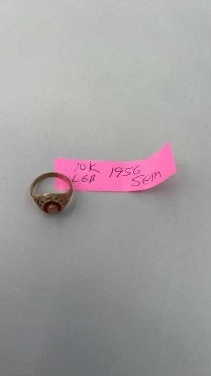 1956 Gold 10 Karat Class Ring 5 grams
