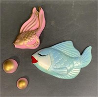 Chalkware Fish & Bubbles