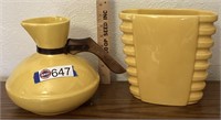 Catalina Island yellow pottery -2 pieces