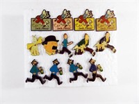 Hergé. Lot de 13 pin's Tintin.