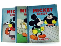 Walt Disney. Lot de 3 albums Mickey de 1936.